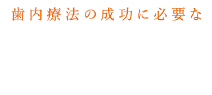 歯内療法の成功に必要な6種の神器